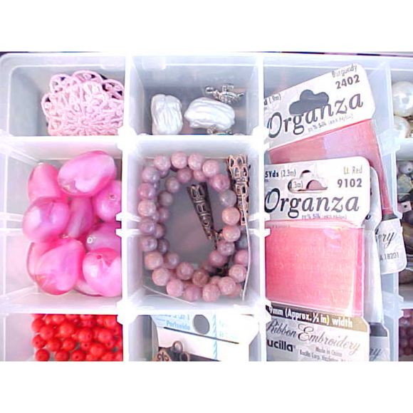 Huge Lot Beads Beading Supply Jewelry Making VALENTINES Hearts Pink Red - Picture 6 of 7